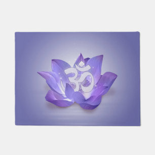 Paillasson Symbole Very Peri Lotus et OM