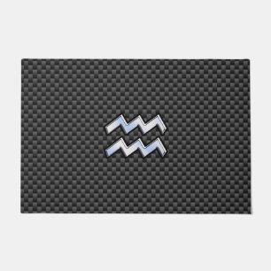 Paillasson Symbole Zodiaque Aquarius Décor en fibre de carbon