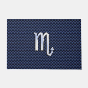 Paillasson SYMBOLE Zodiaque Scorpio Marine Bleu en fibre de c