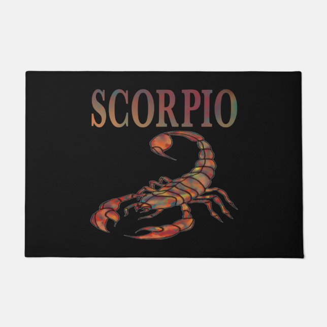 Paillasson SYMBOLE Zodiaque Scorpio Porte noire Mat (Devant)