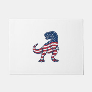 Paillasson T-Rex patriotique Drapeau américain Design de dino
