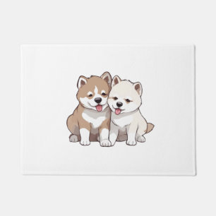 Paillasson T-shirt classique chiot akita