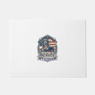Paillasson T-shirt graphique vectoriel de teckel patriotique_