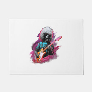Paillasson T-shirt Guitare Poodle Dog Guitariste Punk Rock