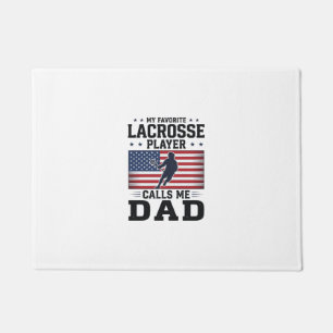 Paillasson T-shirt vintage drapeau américain Funny Lacrosse P