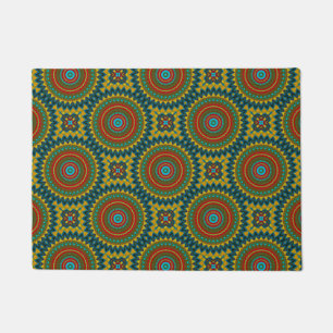 Paillasson Taille personnalisée Jaune Bleu Abstrait Chien Tri