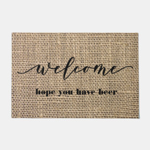 Paillasson Tan Burlap Regardez Bienvenue Espoir Que Vous Avez