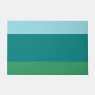 Paillasson Tanager Turquoise, Teal Bleu et Kelly Vert Horiz