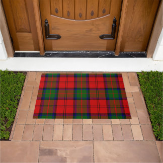 Paillasson Tartan MacDuff Rouge Vert Carreaux 