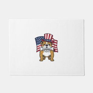 Paillasson Taurillon Patriotique Avec Drapeau Vector Design_1