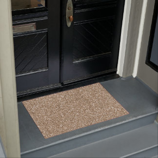 Paillasson Teddy Bear Brown Gold Parties scintillant     