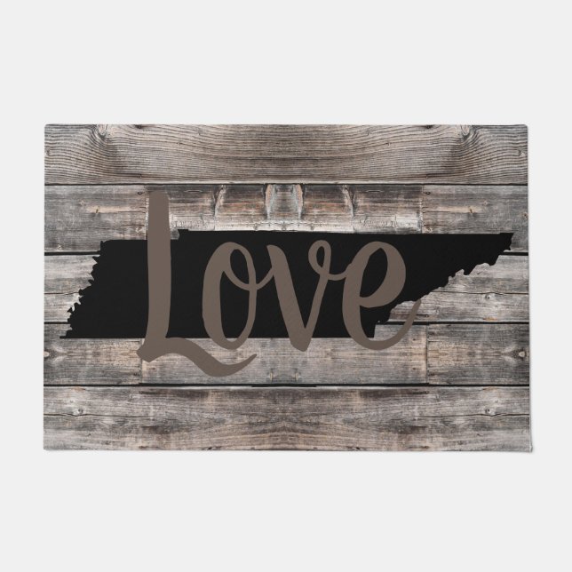 Paillasson TENNESSE rustique AMOUR en écriture | Mat de planc (Devant)