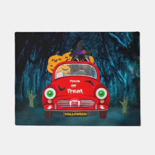 Paillasson Terre-Neuve Chien voiture effrayant Halloween