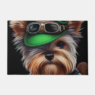Paillasson Tervueren Biewer terrier chien faisant du vélo jou