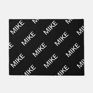 Paillasson Texte personnalisable   Bold Modern Black & White