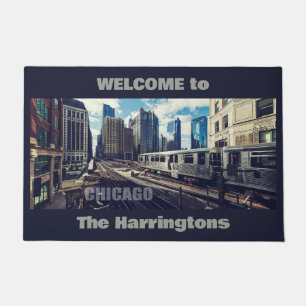 Paillasson Texte personnalisé Chicago USA