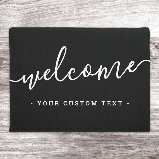 Paillasson Texte personnalisé noir ou couleur bienvenue (Créateur téléchargé)
