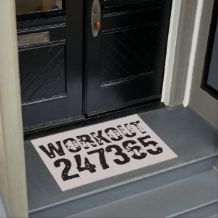 Paillasson Texte usé et rayé Workout 247365 noir