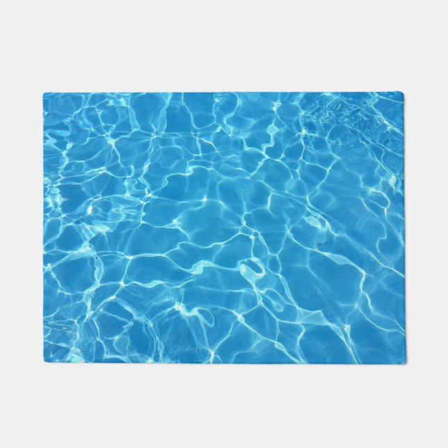Paillasson Texture de l'eau bleue (Devant)