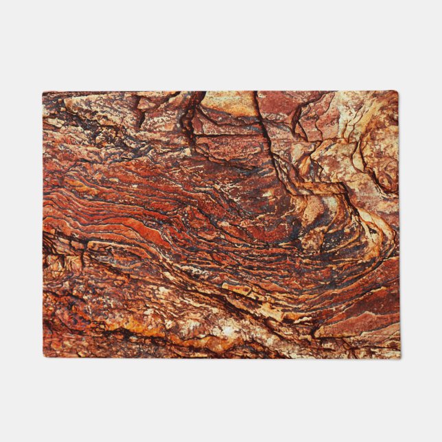 Paillasson Texture de roche Brown rougeâtre (Devant)