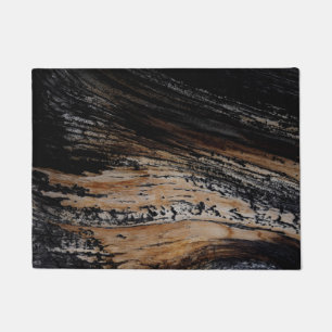 Paillasson Texture d'écorce d'arbre brûlé