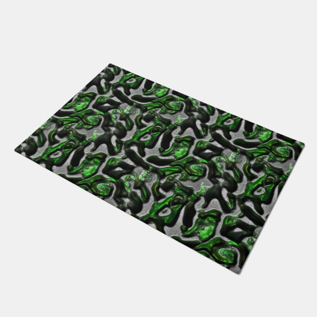 Paillasson Texture verte de chaux attrayante gravée en gris (Incliné)