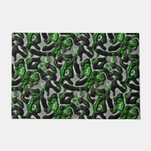 Paillasson Texture verte de chaux attrayante gravée en gris