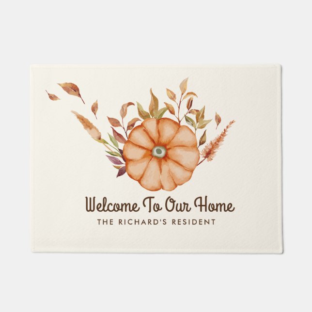Paillasson Thanksgiving Dîner Invitation Boho Theme (Devant)
