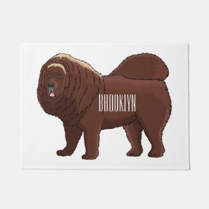 Paillasson Tibetan Mastiff dog cartoon illustration