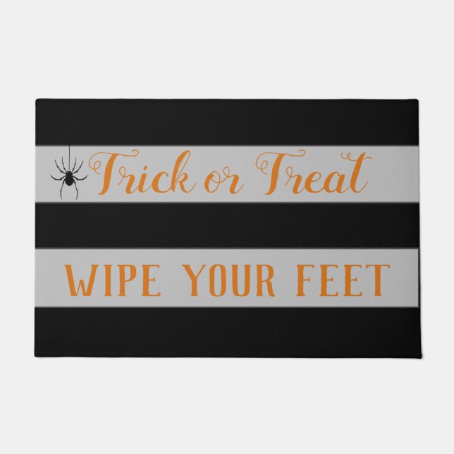 Paillasson Ticket ou traitement essuyer vos pieds Halloween (Devant)