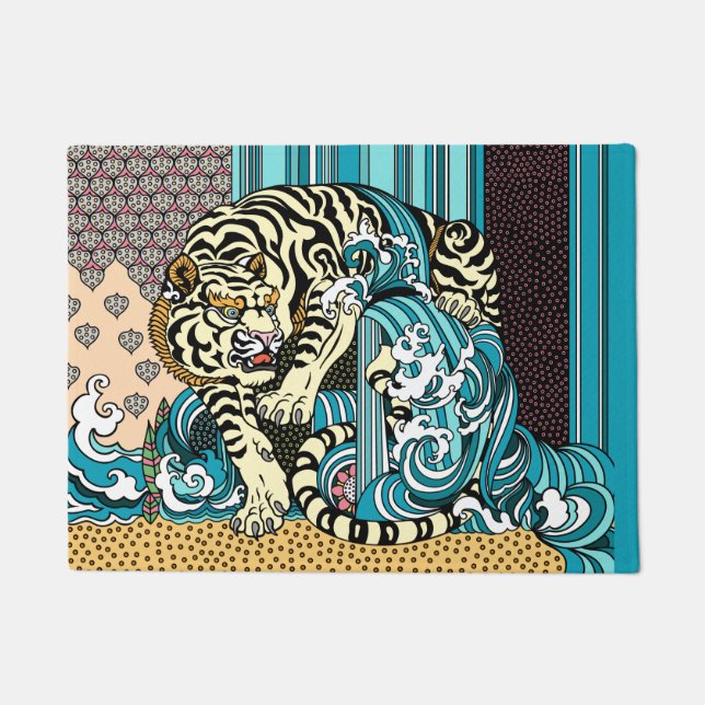 Paillasson Tigre blanc Feng Shui (Devant)