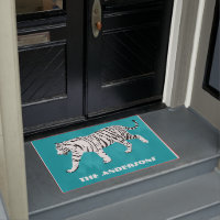 Tigre blanc Turquoise, bleu turquoise Personnalisé