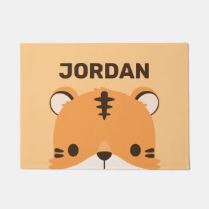 Paillasson Tigre mignon avec nom personnalisé