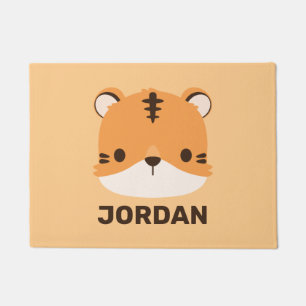 Paillasson Tigre mignon avec nom personnalisé