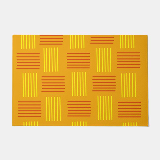 Paillasson Tissage moderne du milieu du siècle (Devant)