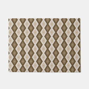Paillasson Tons de motif diamant brun