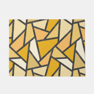 Paillasson Tons de motif en vitrail jaune