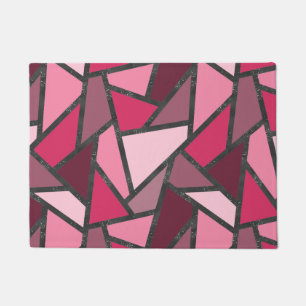 Paillasson Tons de motif en vitrail rose