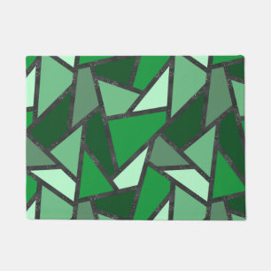 Paillasson Tons de motif en vitrail vert