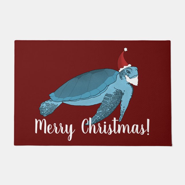 Paillasson Tortue de mer de Noël  (Devant)