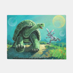 Paillasson Tortue et l'art de lièvres