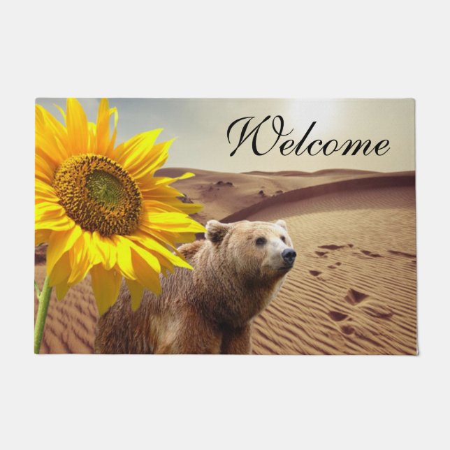 Paillasson Tournesol Floral Porte Mat (Devant)