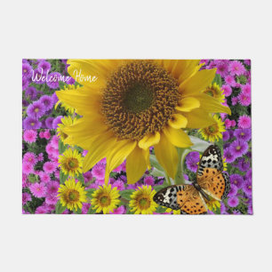 Paillasson Tournesol Papillon Porte Mat