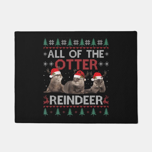 Paillasson Tous Otter Reindeer Noël Pjamas moches Noël (Devant)