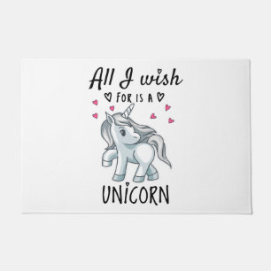 Paillasson Tout ce que je souhaite est une Licorne