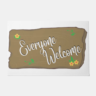 Paillasson Tout le monde Bienvenue Porte Mat
