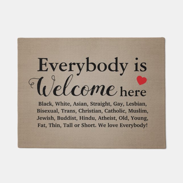 Paillasson Tout le monde est bienvenu (Devant)
