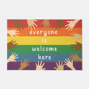Paillasson Tout Le Monde Est Bienvenue Ici Tapis, Main