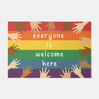 Paillasson Tout Le Monde Est Bienvenue Ici Tapis, Main 