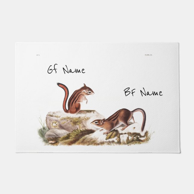 Paillasson Townsend's Ground Squirrel Couple nom sur (Devant)